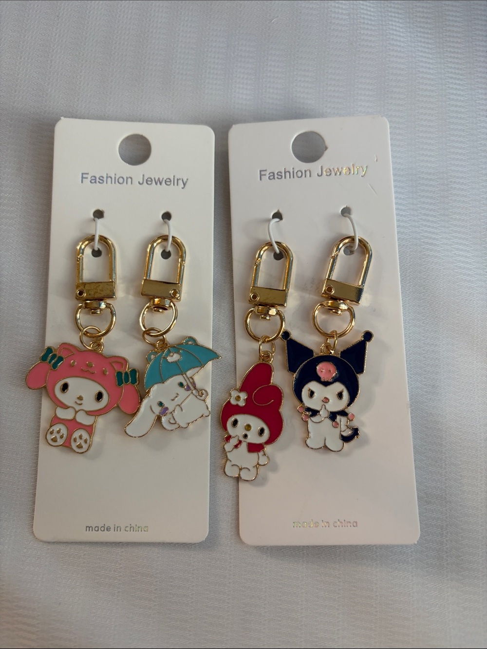 Sanrio Character Keychain / Zipper Pulls Pair